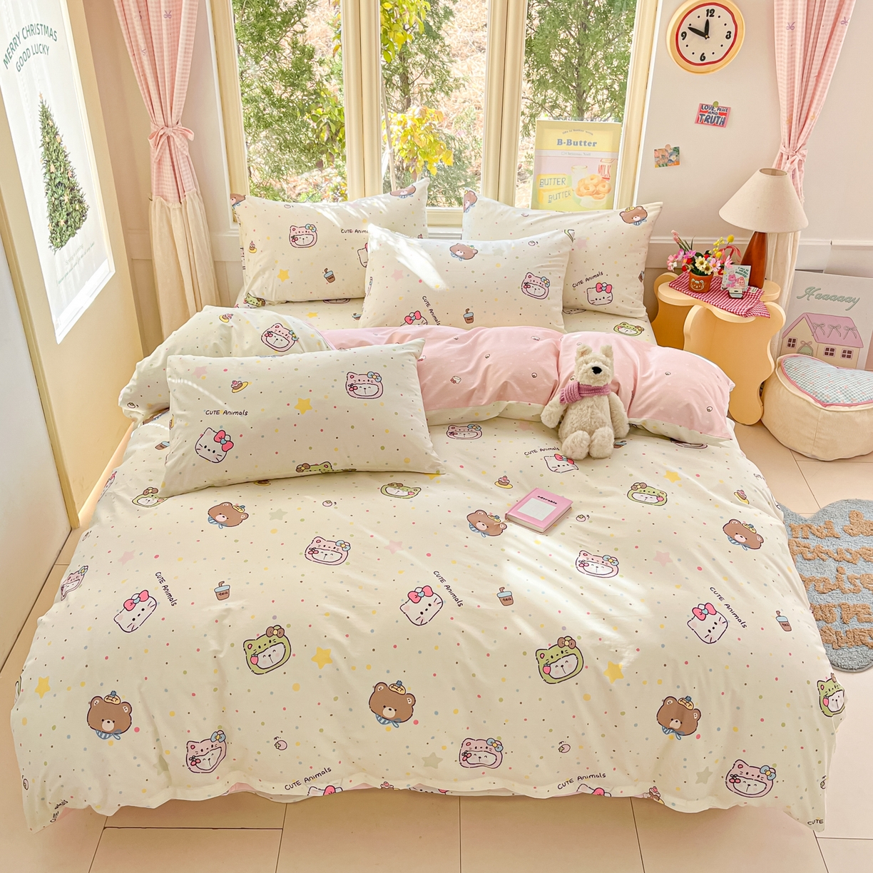 91家纺网 家纺一手货源 找家纺 寻米 2026新款13070全棉纯棉印花单床单床单单件-风格二 甜豆星球