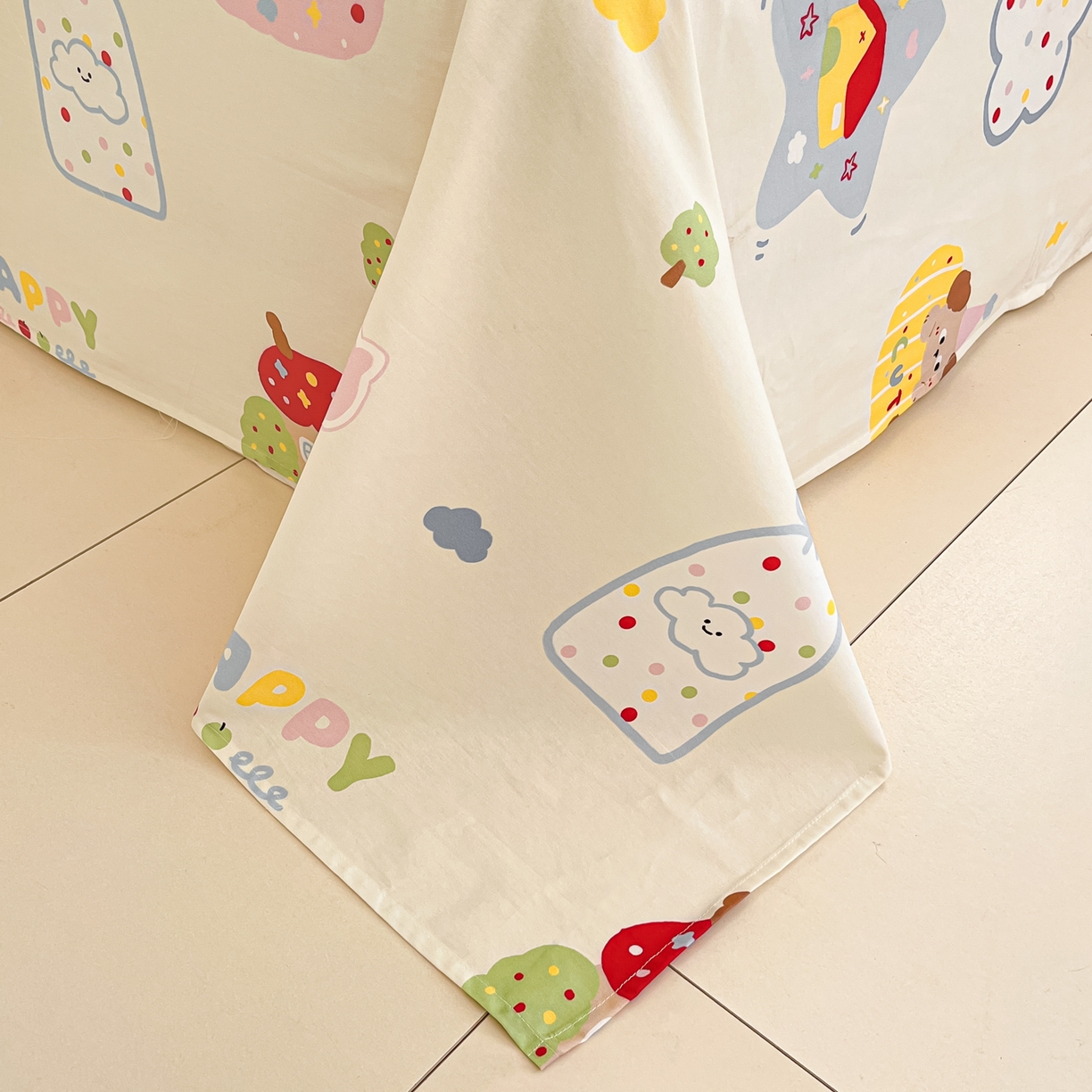 91家纺网 家纺一手货源 找家纺 寻米 2026新款13070全棉纯棉印花单床单床单单件-风格二 香草泡芙