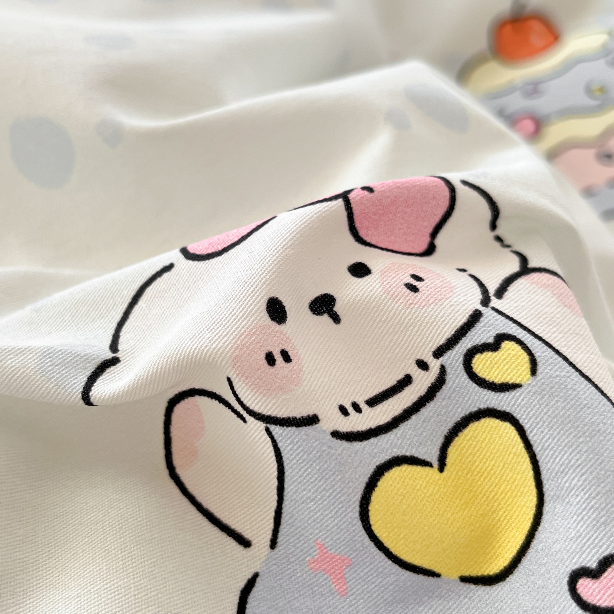 91家纺网 家纺一手货源 找家纺 寻米 2026新款13070全棉纯棉印花单床单床单单件-风格二 小熊饼干