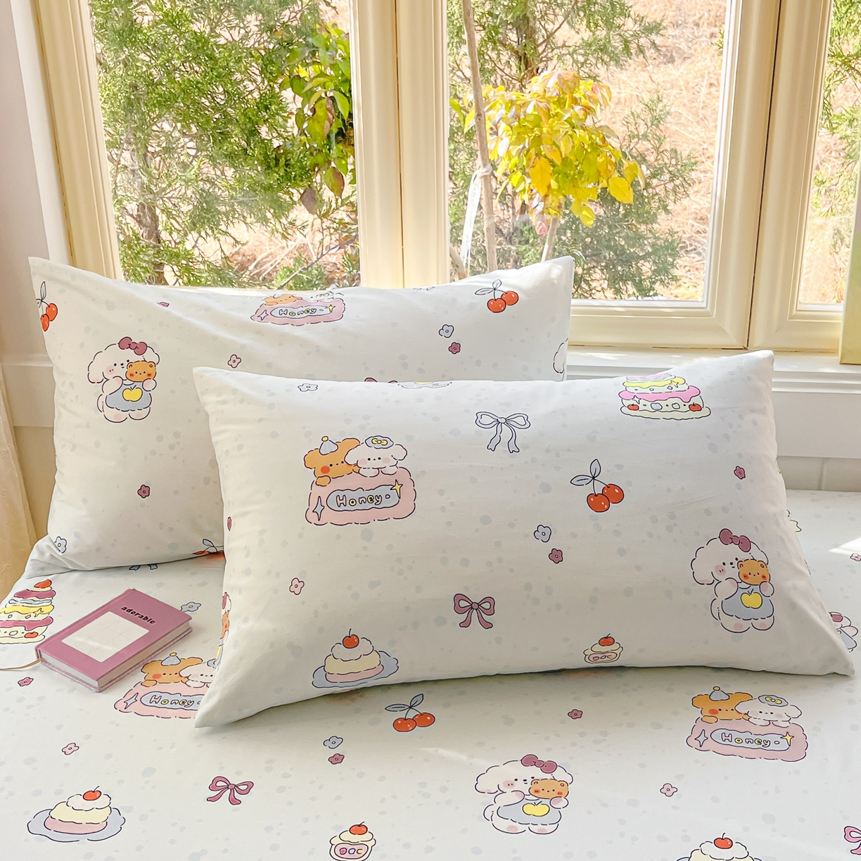 91家纺网 家纺一手货源 找家纺 寻米 2026新款13070全棉纯棉印花单床单床单单件-风格二 小熊饼干