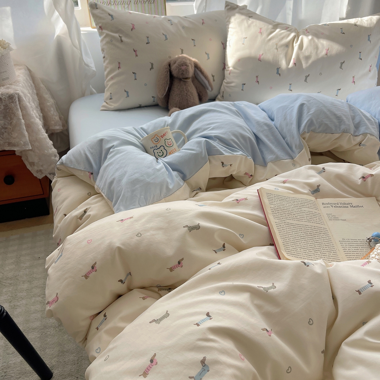 91家纺网 家纺一手货源 找家纺 （总）沐芷 2026 【提供买家秀】古法水洗仿棉A类四件套床上用品三件套被套被罩床笠款---第一波