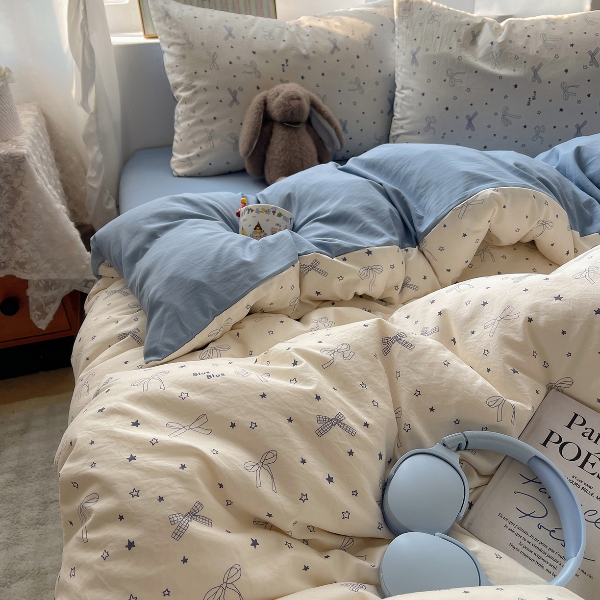 91家纺网 家纺一手货源 找家纺 （总）沐芷 2026 【提供买家秀】古法水洗仿棉A类四件套床上用品三件套被套被罩床笠款---第一波