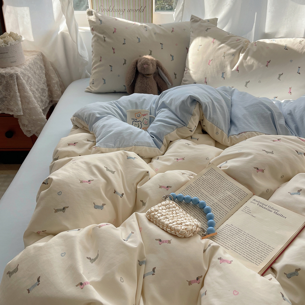 91家纺网 家纺一手货源 找家纺 （总）沐芷 2026 【提供买家秀】古法水洗仿棉A类四件套床上用品三件套被套被罩床笠款---第一波