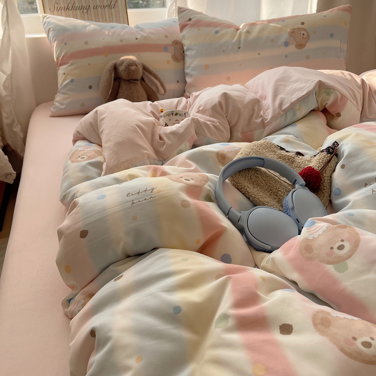 91家纺网 家纺一手货源 找家纺 （总）沐芷 2026 【提供买家秀】古法水洗仿棉A类四件套床上用品三件套被套被罩床笠款---第一波