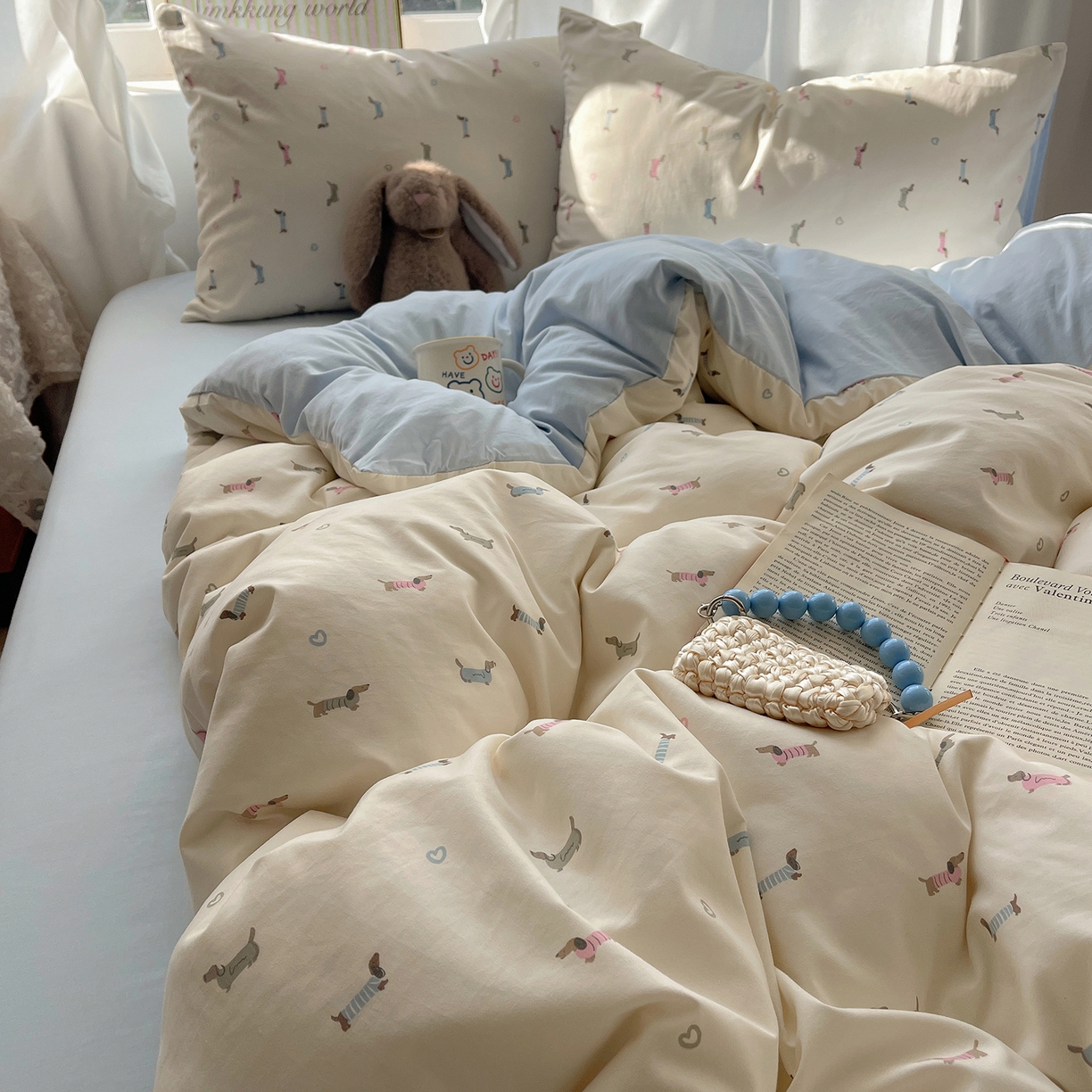 91家纺网 家纺一手货源 找家纺 （总）沐芷 2026 【提供买家秀】古法水洗仿棉A类四件套床上用品三件套被套被罩床笠款---第一波