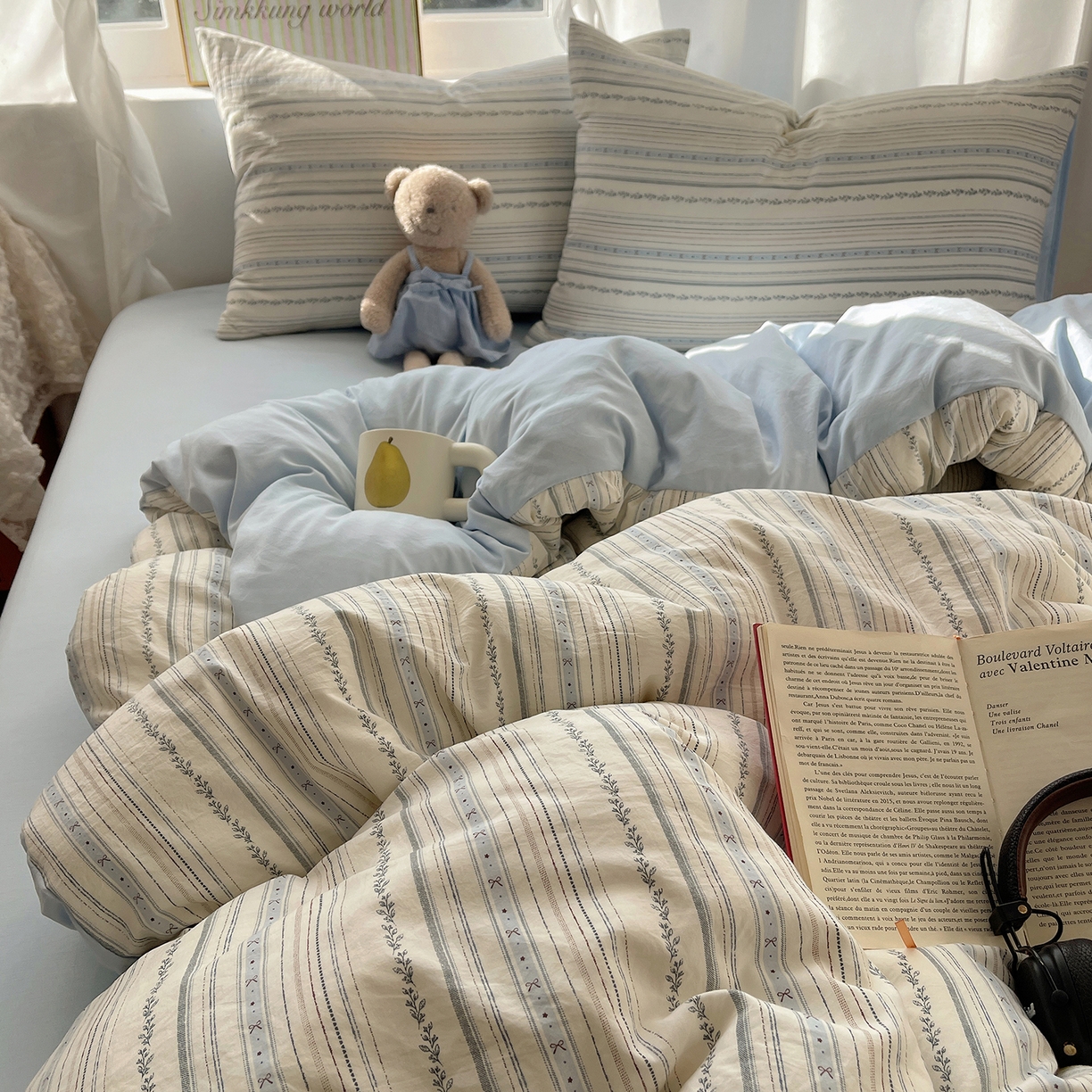 91家纺网 家纺一手货源 找家纺 （总）沐芷 2026 【提供买家秀】古法水洗仿棉A类四件套床上用品三件套被套被罩床笠款---第一波