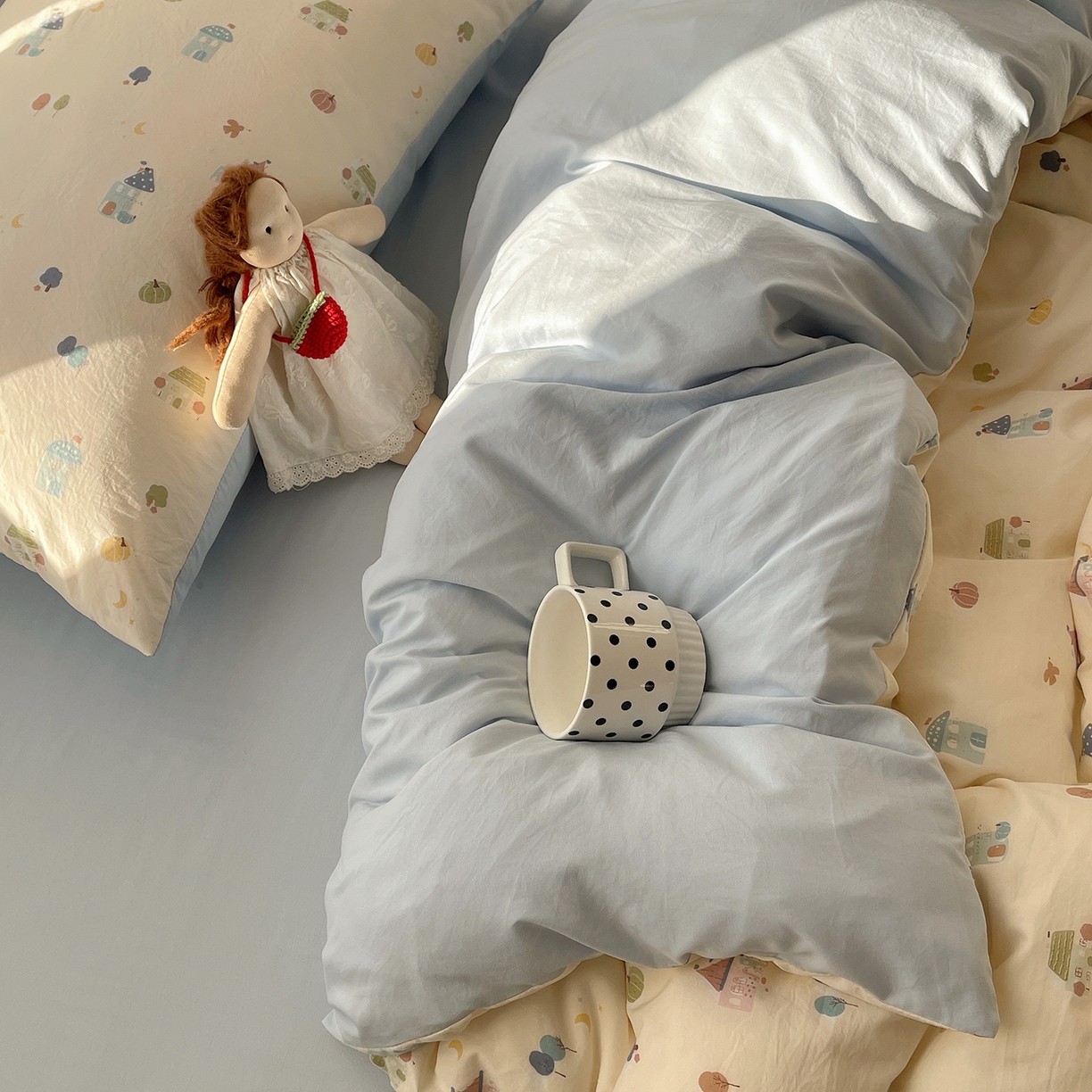 91家纺网 家纺一手货源 找家纺 沐芷 2026 【提供买家秀】古法水洗仿棉A类四件套床上用品三件套被套被罩床笠款---第一波 家园