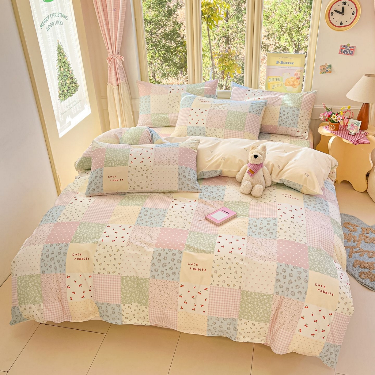 91家纺网 家纺一手货源 找家纺 寻米 2026春夏新款全棉13070印花四件套单品系列场景二-四件套 美式田园