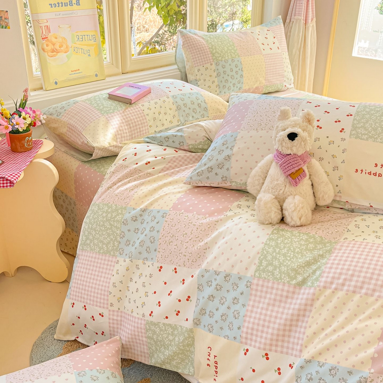 91家纺网 家纺一手货源 找家纺 寻米 2026春夏新款全棉13070印花四件套单品系列场景二-四件套 美式田园