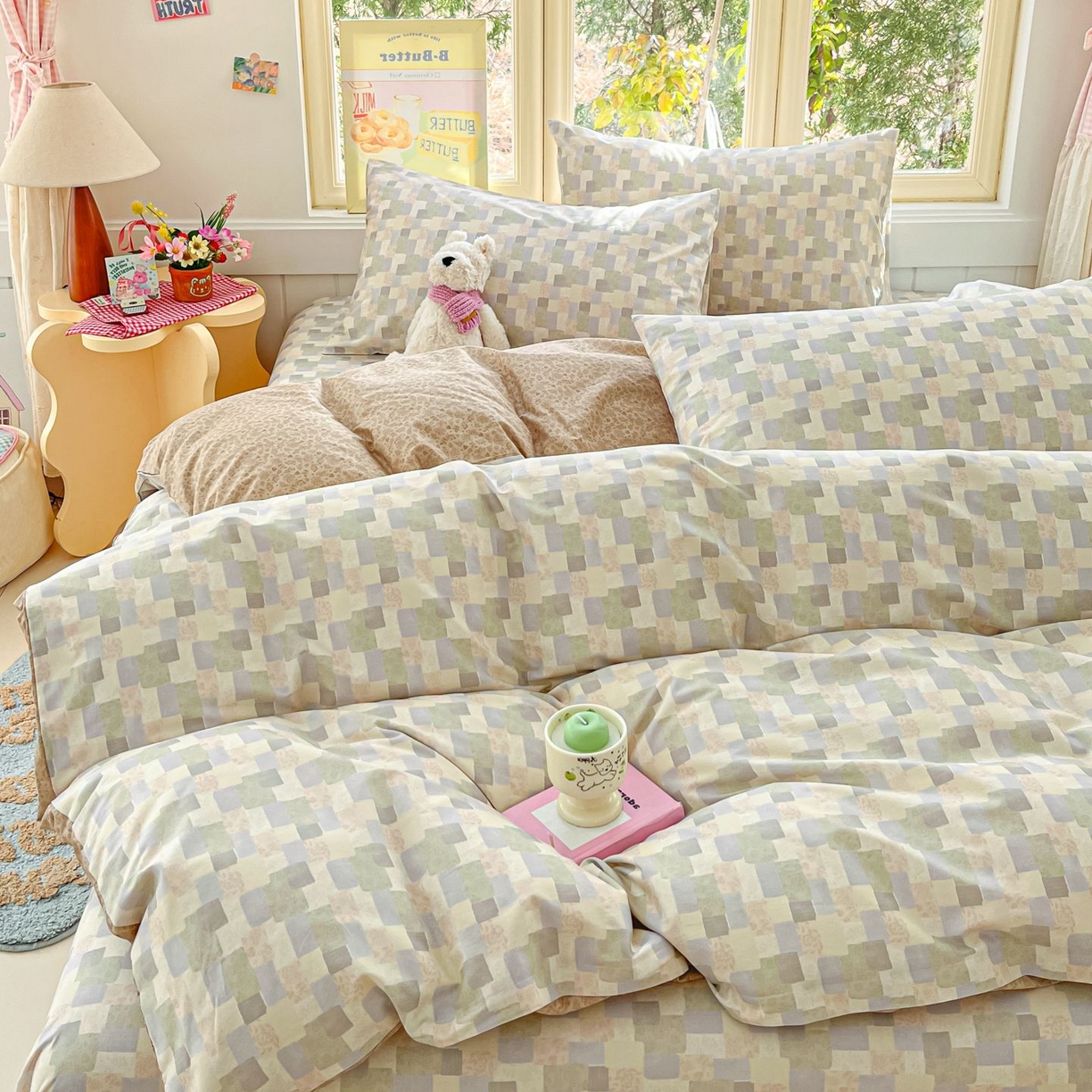 91家纺网 家纺一手货源 找家纺 寻米 2026春夏新款全棉13070印花四件套单品系列场景二-四件套 唐顿庄园