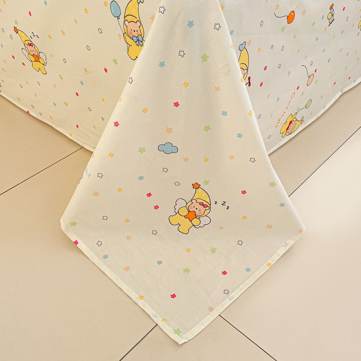 91家纺网 家纺一手货源 找家纺 寻米 2026春夏新款全棉13070印花四件套单品系列场景二-四件套 星星小熊