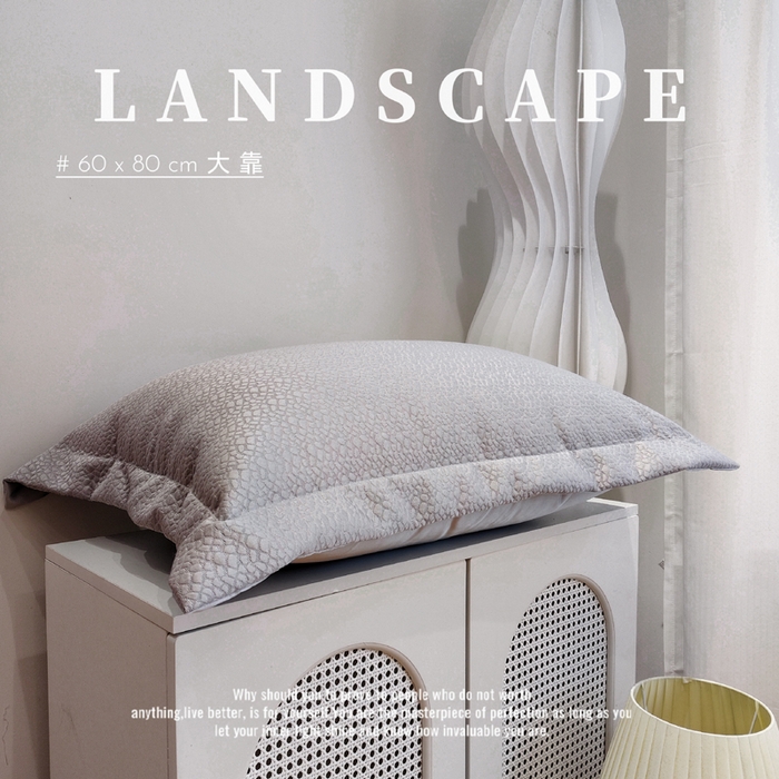 91家纺网 家纺一手货源 找家纺 澜屿 新款七彩丝高精密提花大靠枕靠垫靠背枕芯 灰