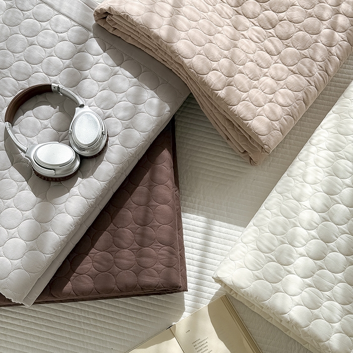 Mr.pig猪先生水洗棉 2026新款A类全棉水洗棉夹棉床盖三件套棉水洗绗缝夹棉床单加厚加棉防滑炕盖四季-圆心系列 （展示价格为控价，实际价格请联系客服） 组合图