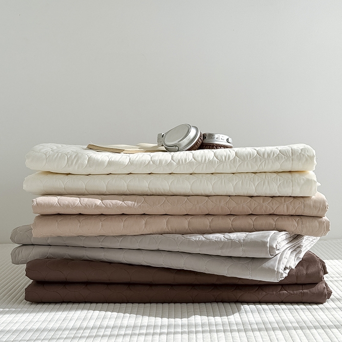 91家纺网 家纺一手货源 找家纺 Mr.pig猪先生水洗棉 2026新款A类全棉水洗棉夹棉床盖三件套棉水洗绗缝夹棉床单加厚加棉防滑炕盖四季-圆心系列 （展示价格为控价，实际价格请联系客服） 组合图