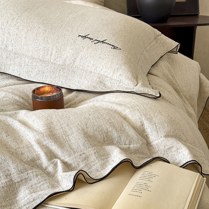 91家纺网 家纺一手货源 找家纺 （总）Mr.pig猪先生水洗棉 2026新款A类色织棉麻全棉双层纱四件套被套纯棉亚麻床上用品-棉麻素问（展示价格为控价，实际价格请联系客服）