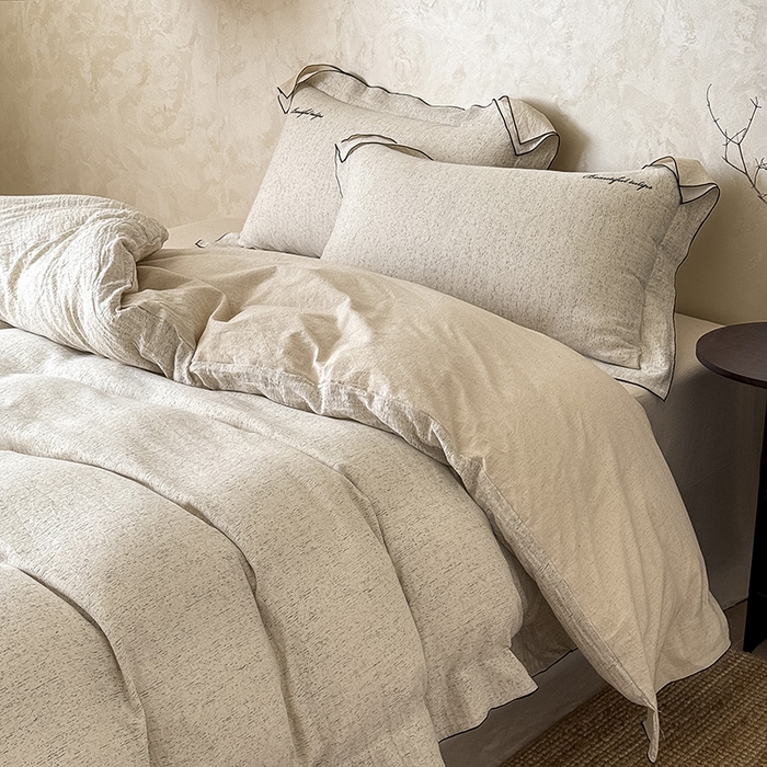 91家纺网 家纺一手货源 找家纺 （总）Mr.pig猪先生水洗棉 2026新款A类色织棉麻全棉双层纱四件套被套纯棉亚麻床上用品-棉麻素问（展示价格为控价，实际价格请联系客服）