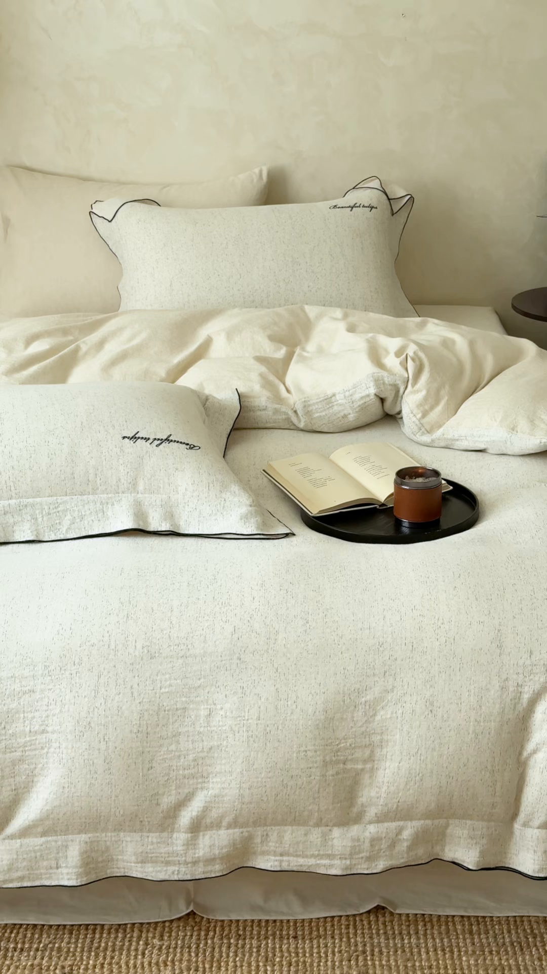 91家纺网 家纺一手货源 找家纺 （总）Mr.pig猪先生水洗棉 2026新款A类色织棉麻全棉双层纱四件套被套纯棉亚麻床上用品-棉麻素问（展示价格为控价，实际价格请联系客服）