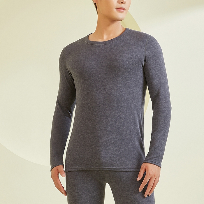 91家纺网 家纺一手货源 找家纺 良品汇馆 2026新款【加厚德绒男内衣】德绒保暖内衣圆领男士秋衣秋裤套装羊毛蚕丝加厚新款 德绒男-深灰