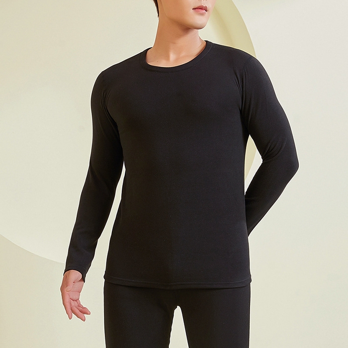 91家纺网 家纺一手货源 找家纺 （总）良品汇馆 2026新款【加厚德绒男内衣】德绒保暖内衣圆领男士秋衣秋裤套装羊毛蚕丝加厚新款