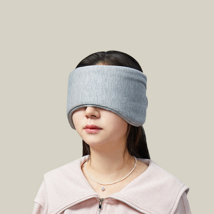 91家纺网 家纺一手货源 找家纺 良品汇馆 2026【莫代尔全包眼罩】莫代尔遮光眼罩良品全包裹居家旅行便携眼罩午休透气眼罩 莫代尔夹棉眼罩-浅灰色 25x12x3cm