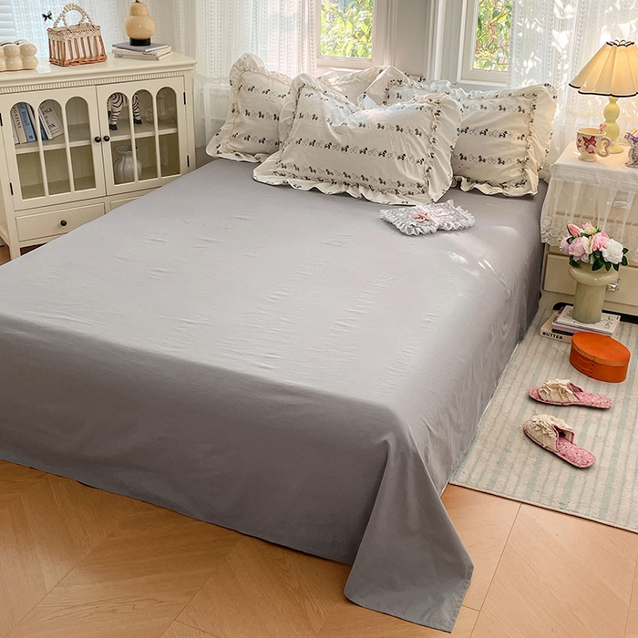 91家纺网 家纺一手货源 找家纺 优尚佳生活馆 2026新款A类仿棉水洗法式工艺花边四件套 金马转运