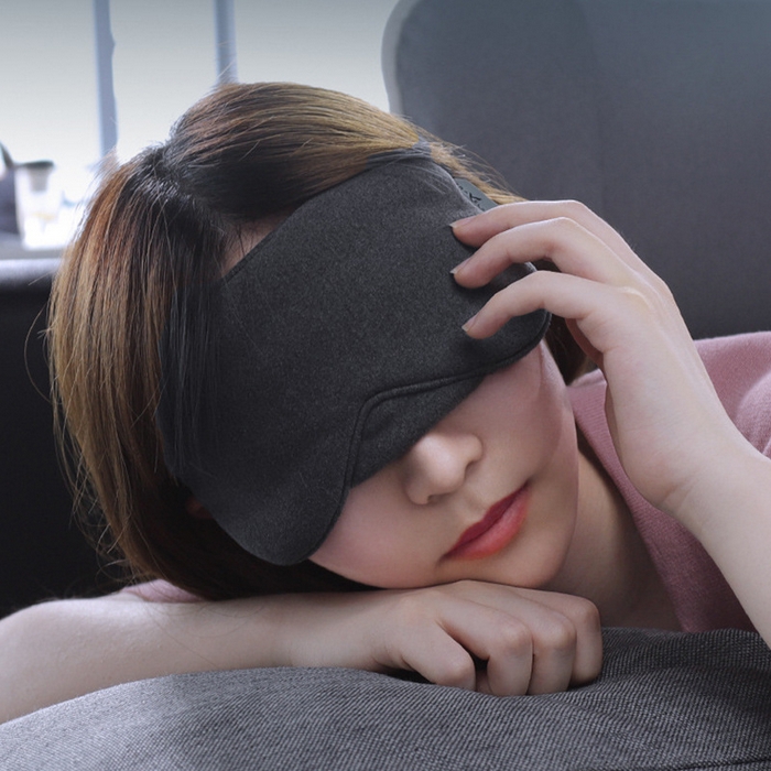 91家纺网 家纺一手货源 找家纺 良品汇馆 2026新款【莫代尔眼罩】旅行莫代尔眼罩良品遮光护眼贴睡眠办公室午睡德绒便携 莫代尔款-黑色 10x20.5cm