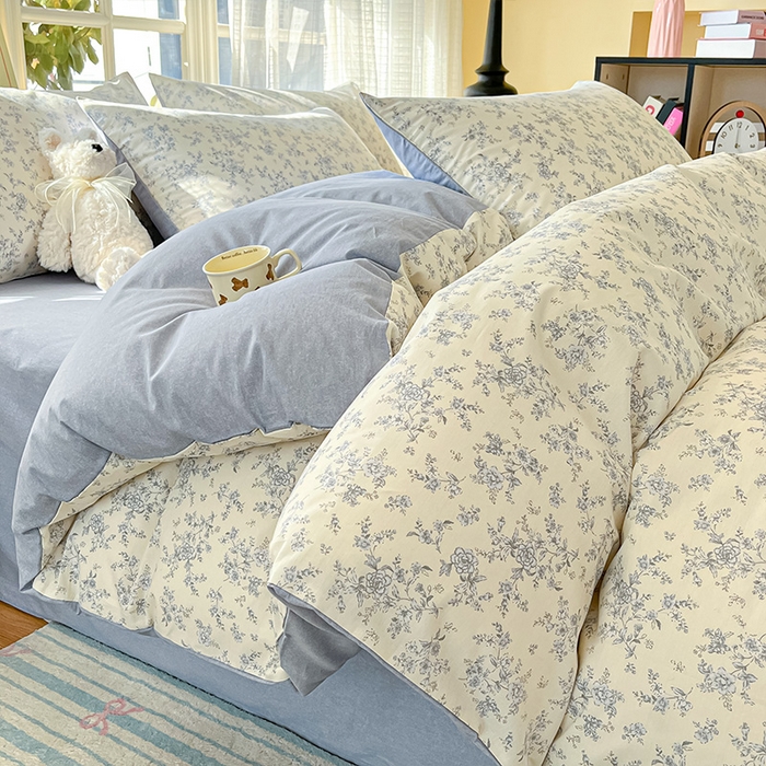 91家纺网 家纺一手货源 找家纺 （总）瑞莱 2026新款全棉印花13070花卉系列四件套