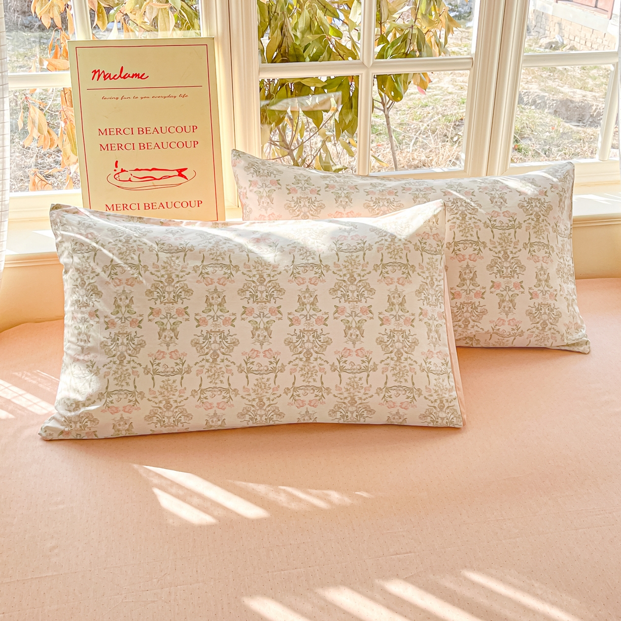 91家纺网 家纺一手货源 找家纺 瑞莱 2026新款全棉印花13070花卉系列四件套 闻花语