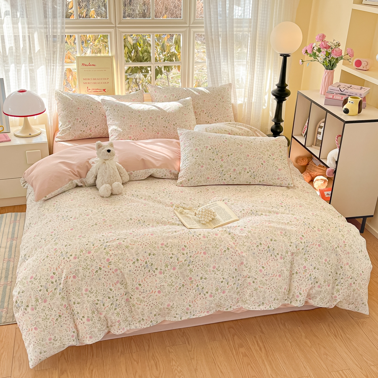 91家纺网 家纺一手货源 找家纺 瑞莱 2026新款全棉印花13070花卉系列四件套 漫漫花香