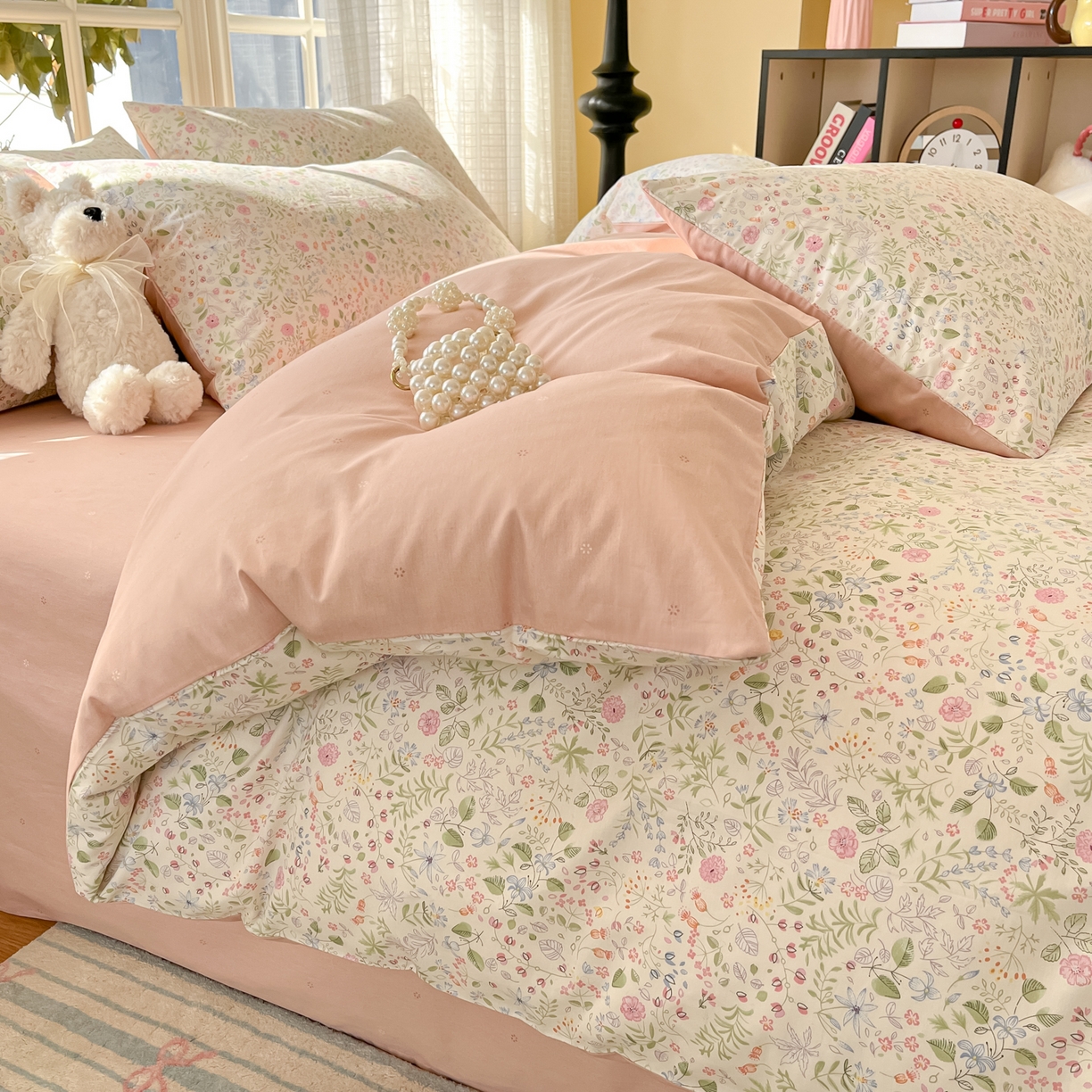 91家纺网 家纺一手货源 找家纺 瑞莱 2026新款全棉印花13070花卉系列四件套 漫漫花香