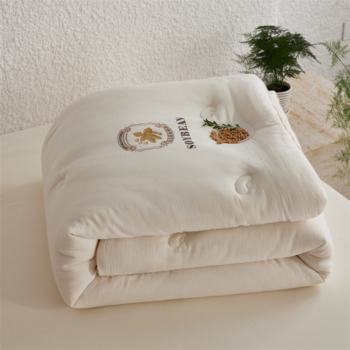 91家纺网 家纺一手货源 找家纺 【双层纱大豆纤维被】被芯被子大豆纤维被四季秋冬保暖柔软