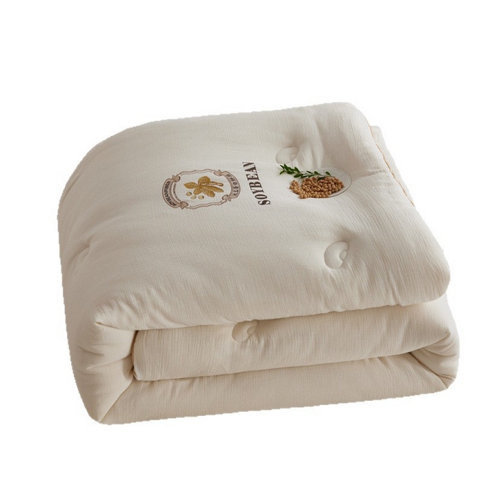 91家纺网 家纺一手货源 找家纺 【双层纱大豆纤维被】被芯被子大豆纤维被四季秋冬保暖柔软