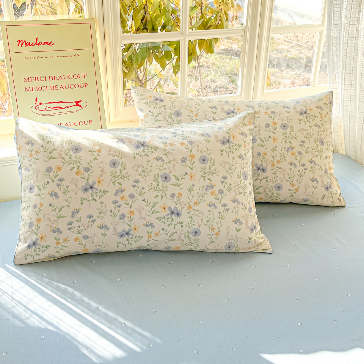 91家纺网 家纺一手货源 找家纺 瑞莱 2026新款全棉印花13070花卉系列四件套 镜花缘