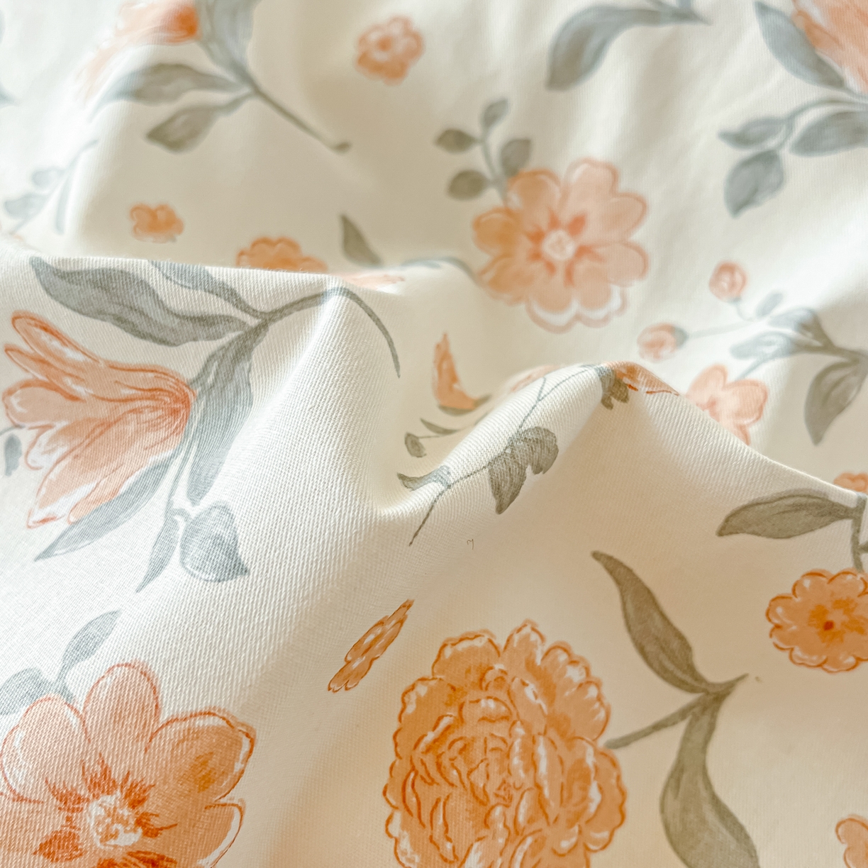 91家纺网 家纺一手货源 找家纺 瑞莱 2026新款全棉印花13070花卉系列四件套 时花令