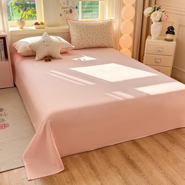 对白 2026新款A类全棉纯棉有氧双层纱贝壳边三角针单床单床单单件 窈窕淑女