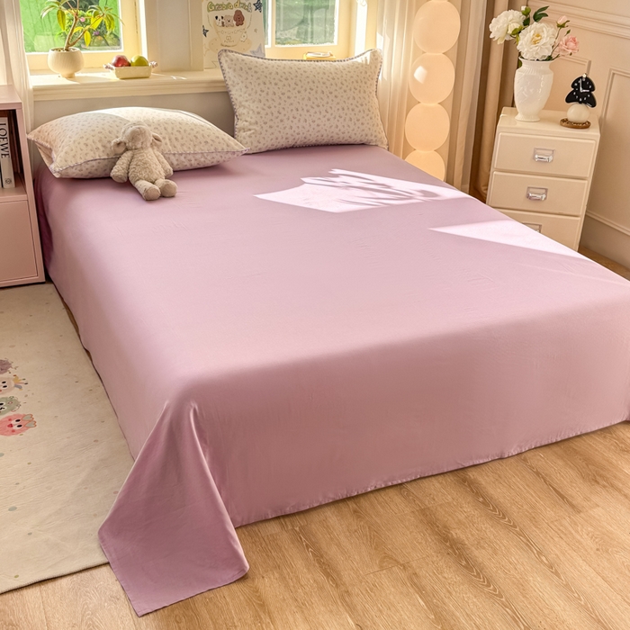 对白 2026新款A类全棉纯棉有氧双层纱贝壳边三角针单床单床单单件 雾岛听风