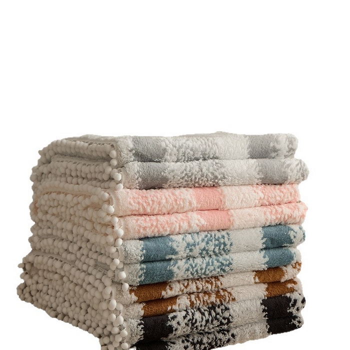 91家纺网 家纺一手货源 找家纺 良品汇馆 2026【阳离子羊羔毯】阳离子羊羔绒毛毯良品渐变秋冬保暖毛毯办公室午休毯子 森语雪球-粉白