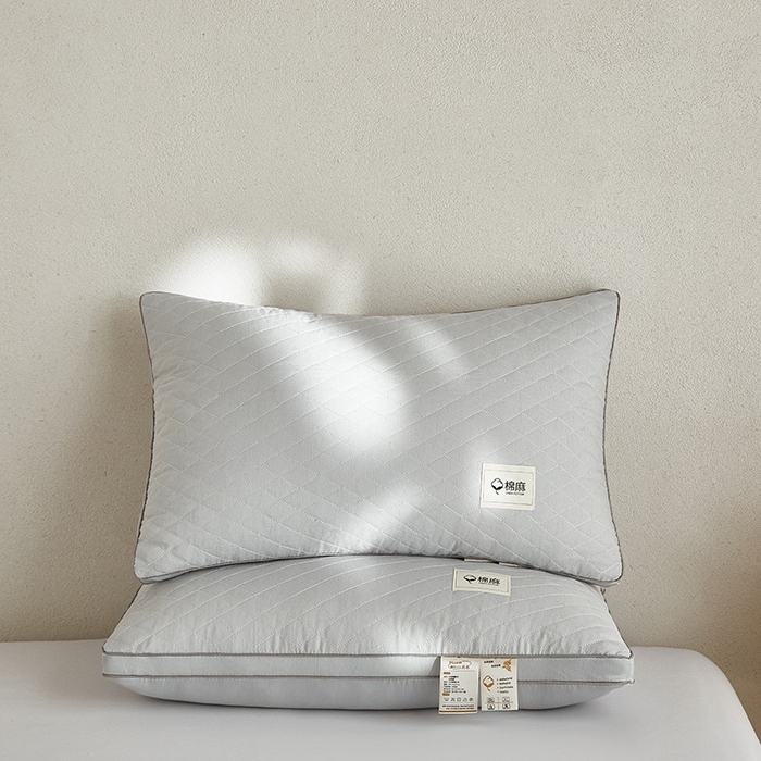 怡薇格枕芯 2026新款亲肤棉麻枕头枕芯 棉麻-灰色