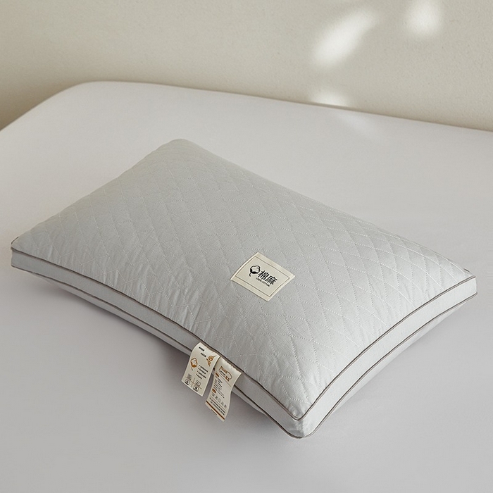 91家纺网 家纺一手货源 找家纺 怡薇格枕芯 2026新款亲肤棉麻枕头枕芯 棉麻-灰色