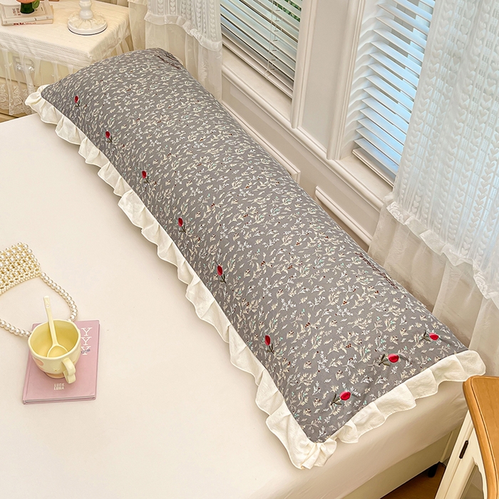 91家纺网 家纺一手货源 找家纺 （总）圣比熊 2026新款A类云朵棉刺绣花边枕套宿舍情侣绣花双人加长枕芯内胆套