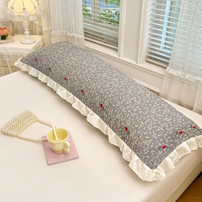 91家纺网 家纺一手货源 找家纺 （总）圣比熊 2026新款A类云朵棉刺绣花边枕套宿舍情侣绣花双人加长枕芯内胆套