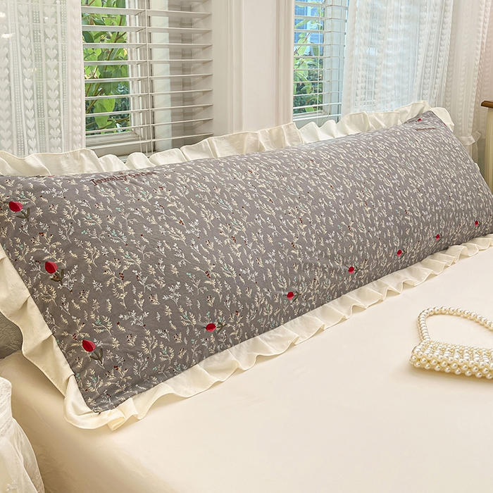 圣比熊 2026新款A类云朵棉刺绣花边枕套宿舍情侣绣花双人加长枕芯内胆套 秘密花园（刺绣款）