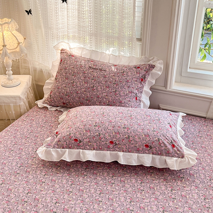 91家纺网 家纺一手货源 找家纺 （总）梦舒羽 2026新款A类云朵棉刺绣花边枕套宿舍单人单只一只装绣花枕芯内胆套