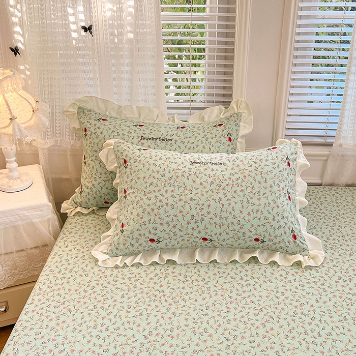 91家纺网 家纺一手货源 找家纺 梦舒羽 2026新款A类云朵棉刺绣花边枕套宿舍单人单只一只装绣花枕芯内胆套 巴黎之恋（刺绣款）