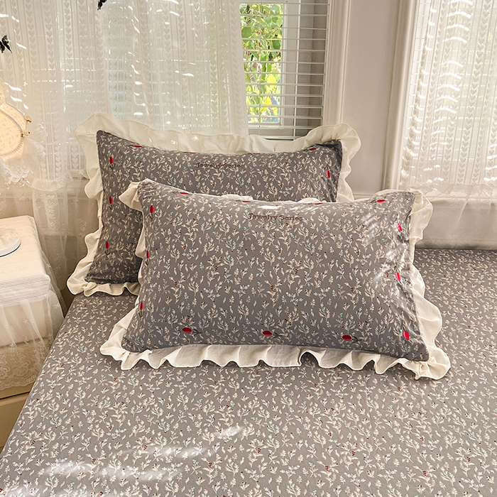 91家纺网 家纺一手货源 找家纺 梦舒羽 2026新款A类云朵棉刺绣花边枕套宿舍单人单只一只装绣花枕芯内胆套 秘密花园（刺绣款）