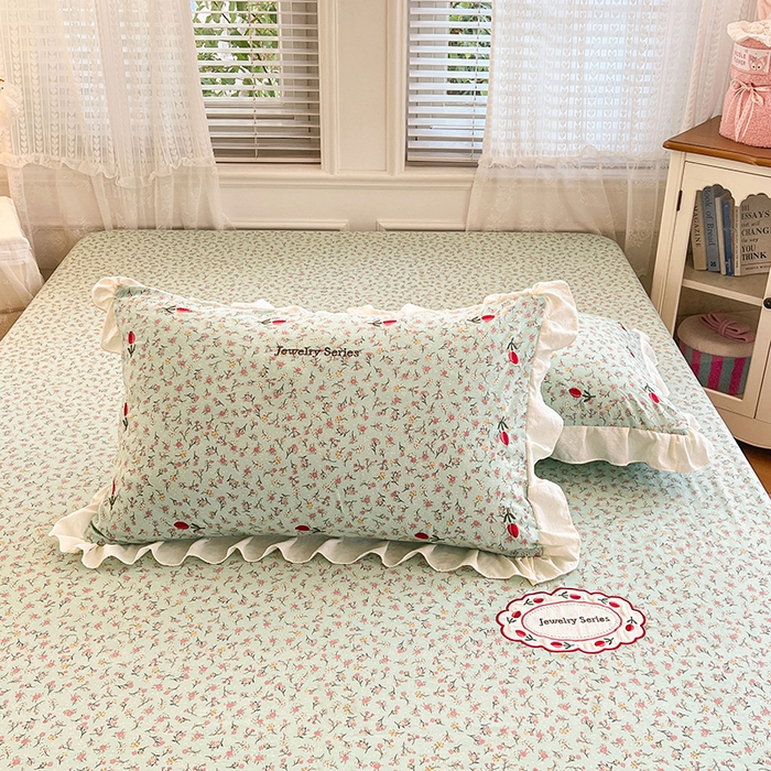 91家纺网 家纺一手货源 找家纺 梦舒羽 2026新款A类云朵棉刺绣花边枕套宿舍单人单只一只装绣花枕芯内胆套 巴黎之恋（刺绣款）