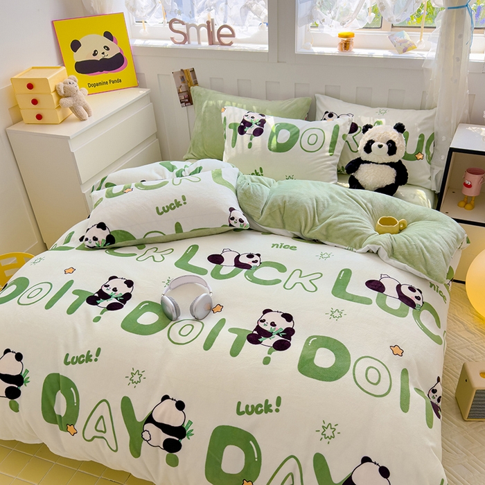 91家纺网 家纺一手货源 找家纺 （总）枋梢家纺 2024新款加厚牛奶绒印花四件套