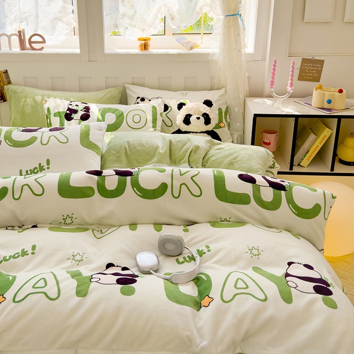 91家纺网 家纺一手货源 找家纺 （总）枋梢家纺 2024新款加厚牛奶绒印花四件套