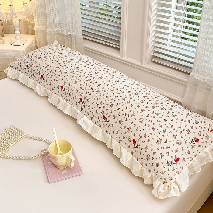 91家纺网 家纺一手货源 找家纺 梦舒羽 2026新款A类云朵棉刺绣花边枕套宿舍情侣绣花双人加长枕芯内胆套 爱丽丝-粉（刺绣款）