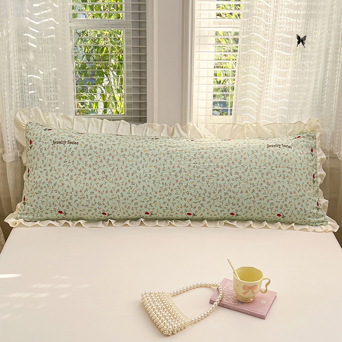 91家纺网 家纺一手货源 找家纺 梦舒羽 2026新款A类云朵棉刺绣花边枕套宿舍情侣绣花双人加长枕芯内胆套 巴黎之恋（刺绣款）